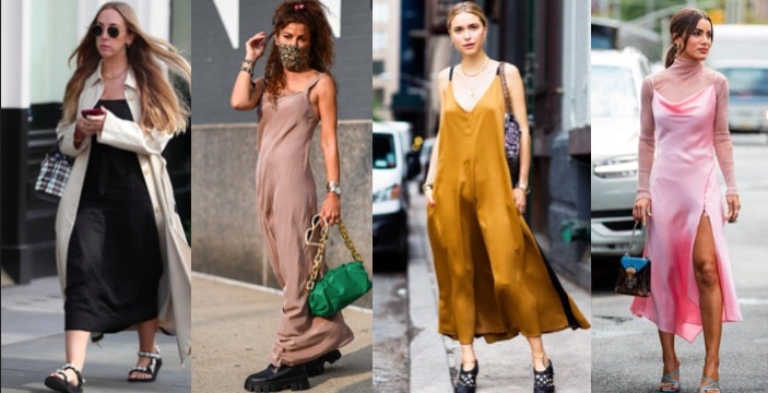 NYFW Street Style Slip Dresses